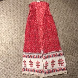 No sleeve Boho Kimono